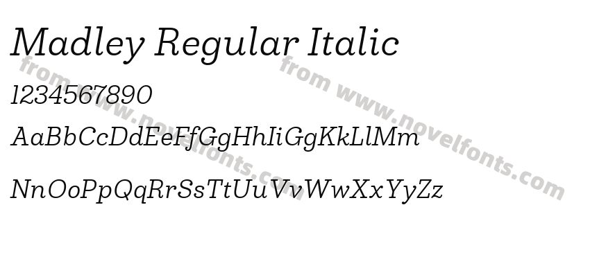 Madley Regular ItalicPreview