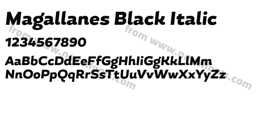 Magallanes Black ItalicPreview