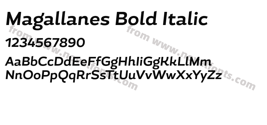 Magallanes Bold ItalicPreview