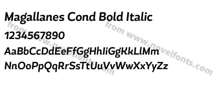 Magallanes Cond Bold ItalicPreview