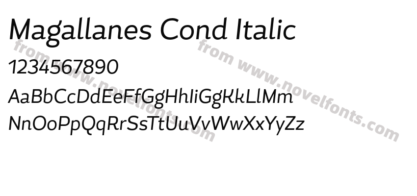 Magallanes Cond ItalicPreview