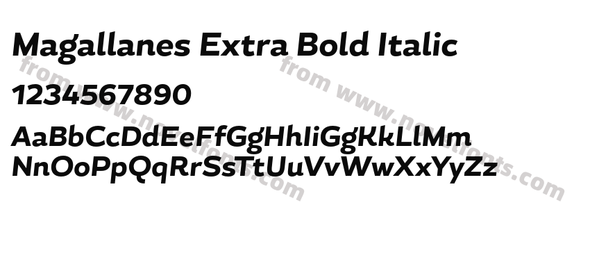 Magallanes Extra Bold ItalicPreview