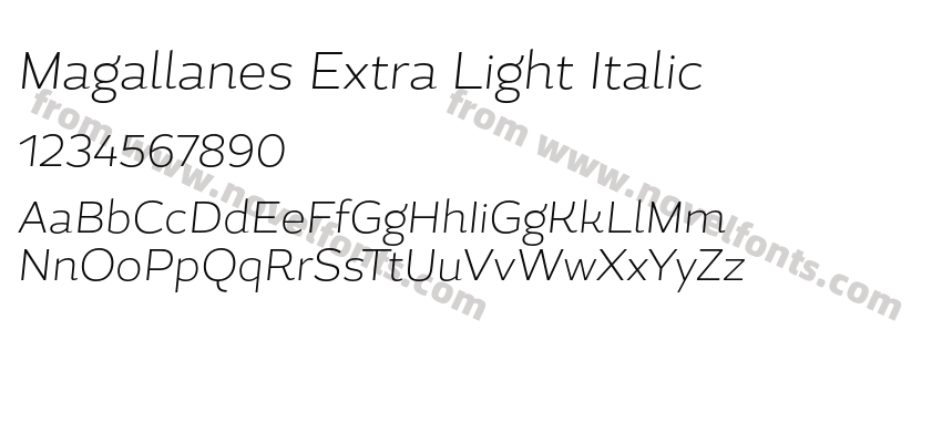 Magallanes Extra Light ItalicPreview