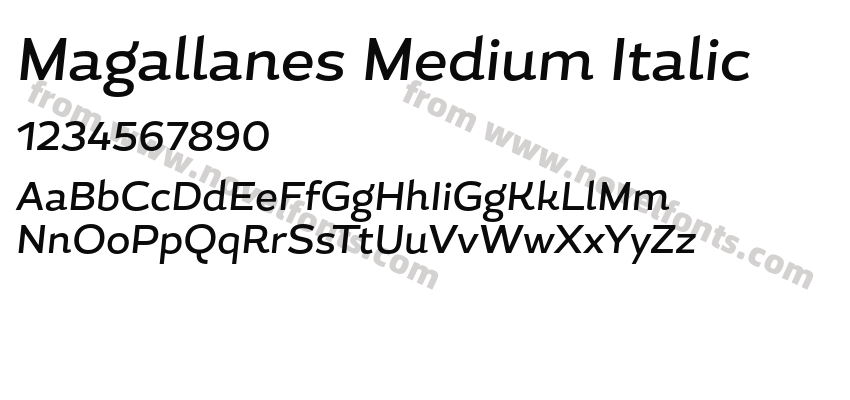 Magallanes Medium ItalicPreview