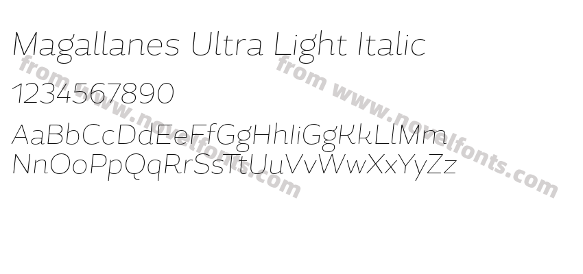 Magallanes Ultra Light ItalicPreview