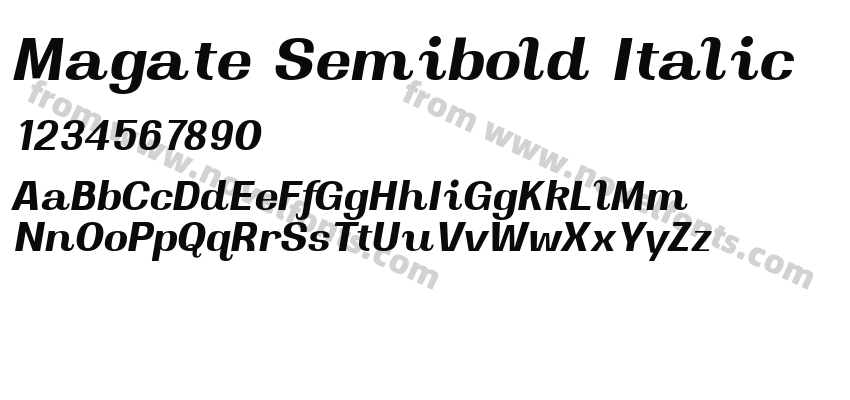 Magate Semibold ItalicPreview