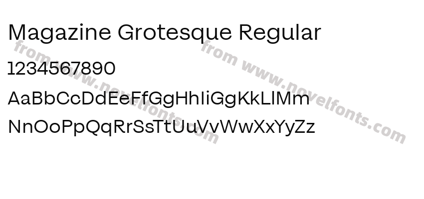 Magazine Grotesque RegularPreview