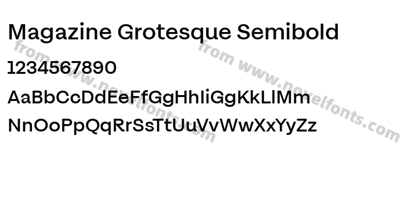 Magazine Grotesque SemiboldPreview