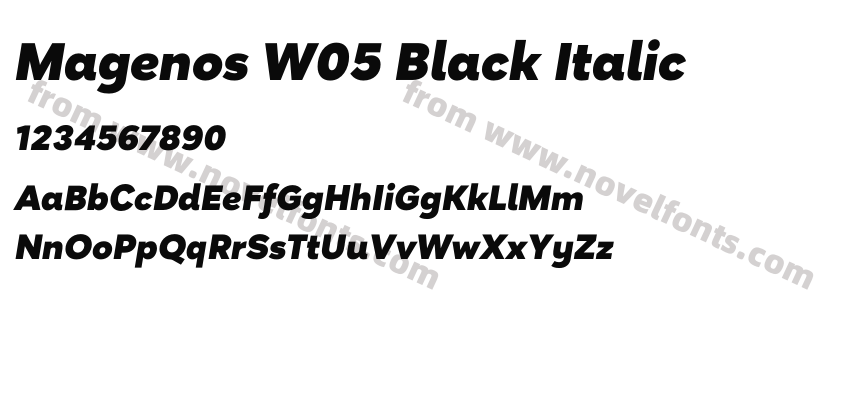 Magenos W05 Black ItalicPreview