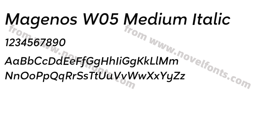 Magenos W05 Medium ItalicPreview