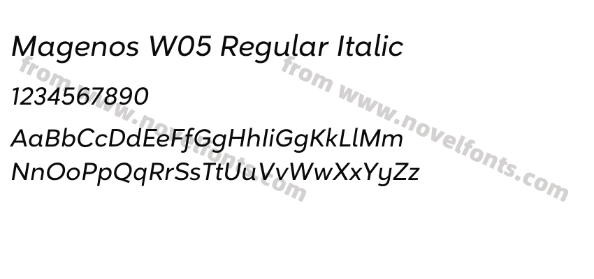 Magenos W05 Regular ItalicPreview