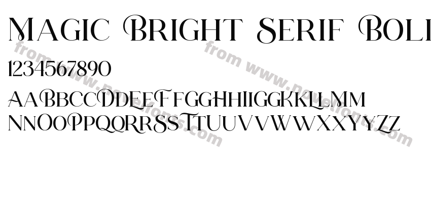 Magic Bright Serif BoldPreview