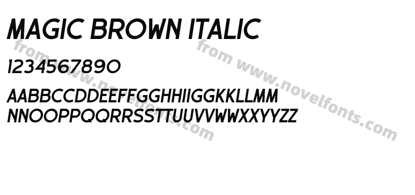 Magic Brown ItalicPreview