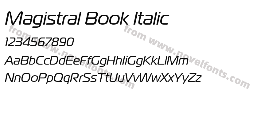 Magistral Book ItalicPreview