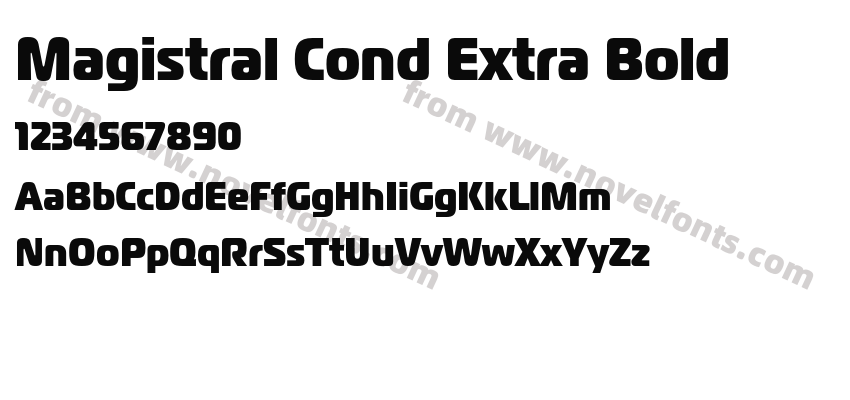 Magistral Cond Extra BoldPreview