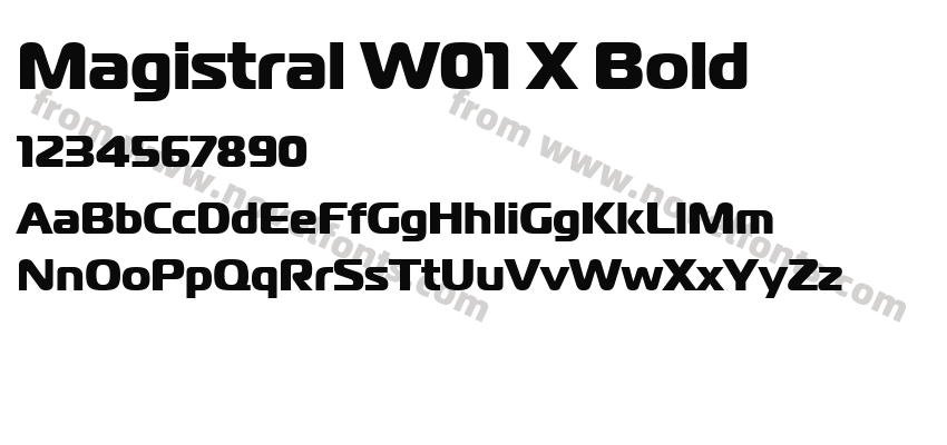 Magistral W01 X BoldPreview