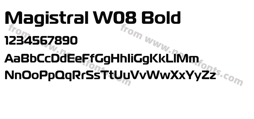 Magistral W08 BoldPreview