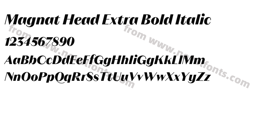 Magnat Head Extra Bold ItalicPreview