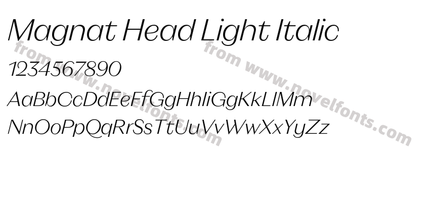 Magnat Head Light ItalicPreview