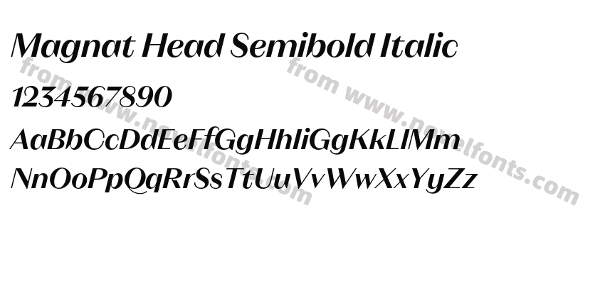 Magnat Head Semibold ItalicPreview