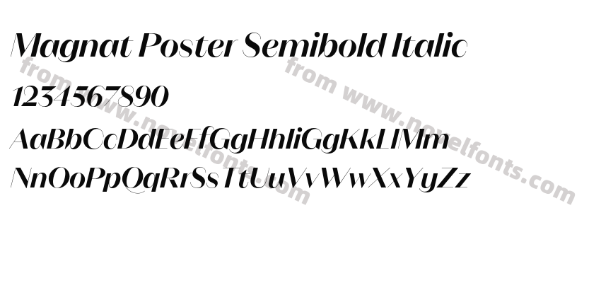 Magnat Poster Semibold ItalicPreview