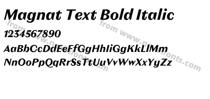 Magnat Text Bold ItalicPreview