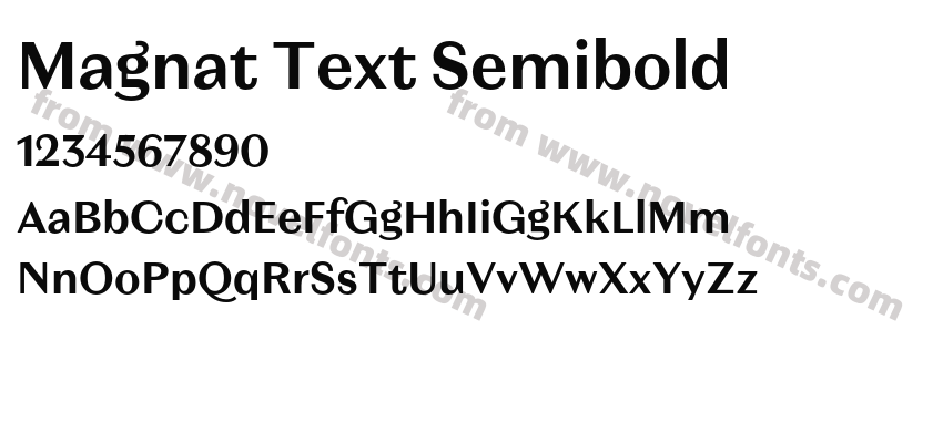 Magnat Text SemiboldPreview