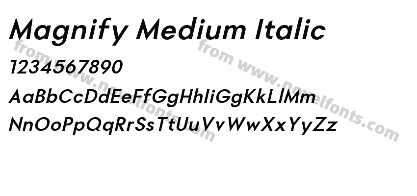 Magnify Medium ItalicPreview