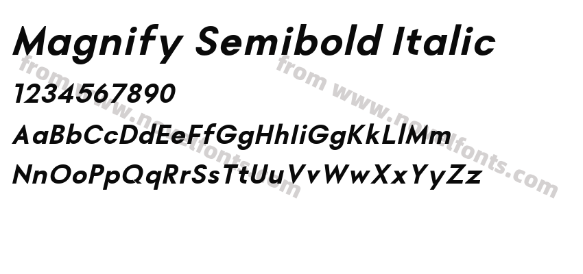 Magnify Semibold ItalicPreview