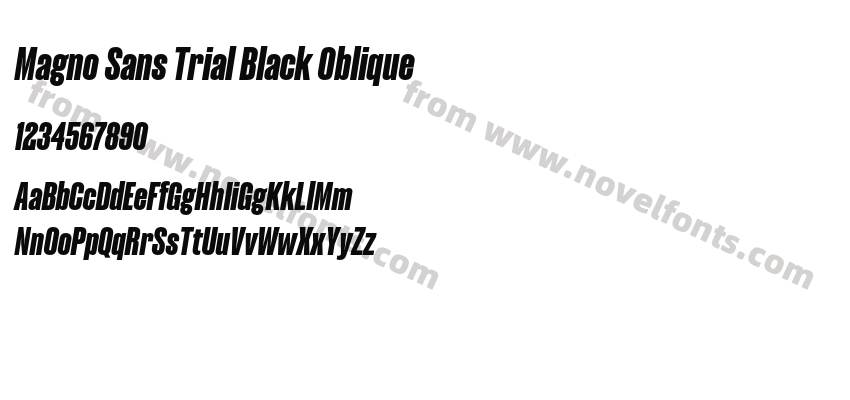 Magno Sans Trial Black ObliquePreview
