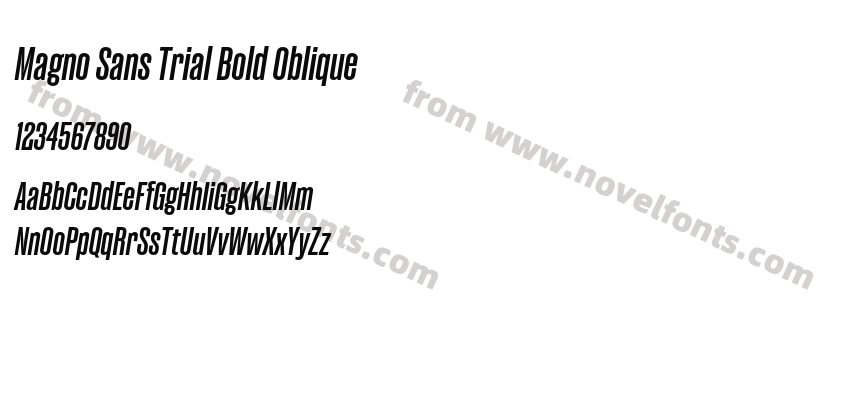 Magno Sans Trial Bold ObliquePreview