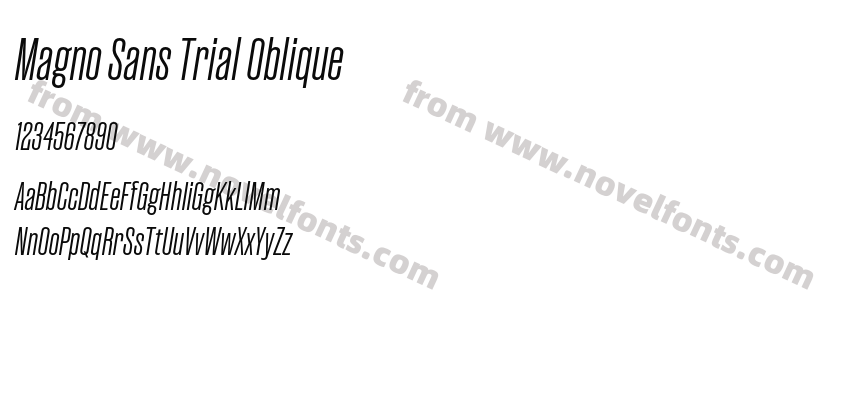 Magno Sans Trial ObliquePreview