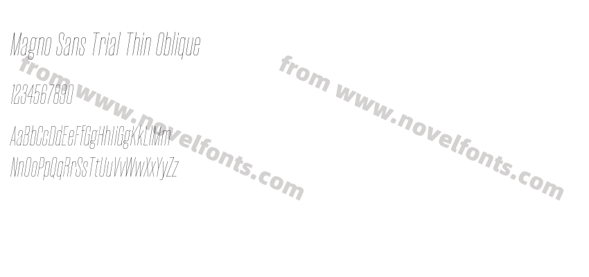 Magno Sans Trial Thin ObliquePreview