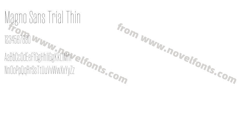 Magno Sans Trial ThinPreview