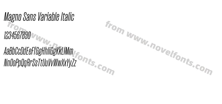 Magno Sans Variable ItalicPreview