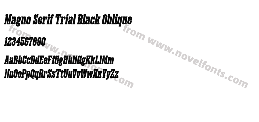 Magno Serif Trial Black ObliquePreview