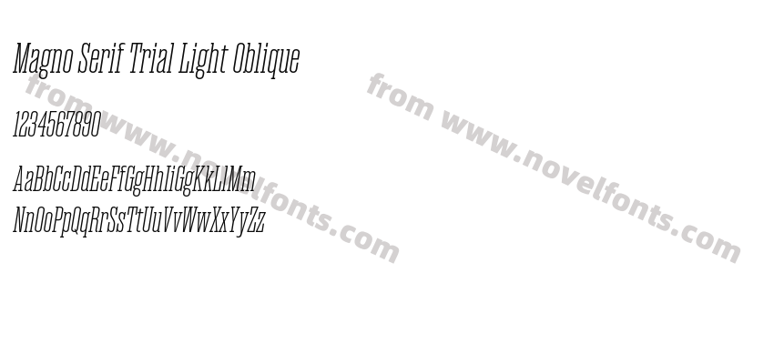 Magno Serif Trial Light ObliquePreview