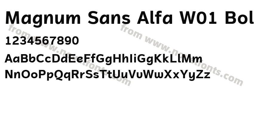 Magnum Sans Alfa W01 BoldPreview