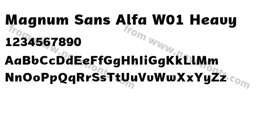 Magnum Sans Alfa W01 HeavyPreview