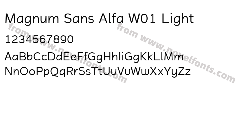 Magnum Sans Alfa W01 LightPreview