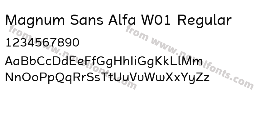 Magnum Sans Alfa W01 RegularPreview