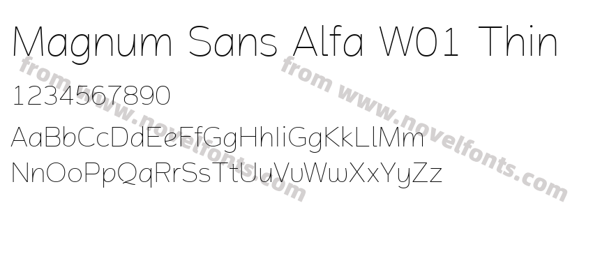 Magnum Sans Alfa W01 ThinPreview