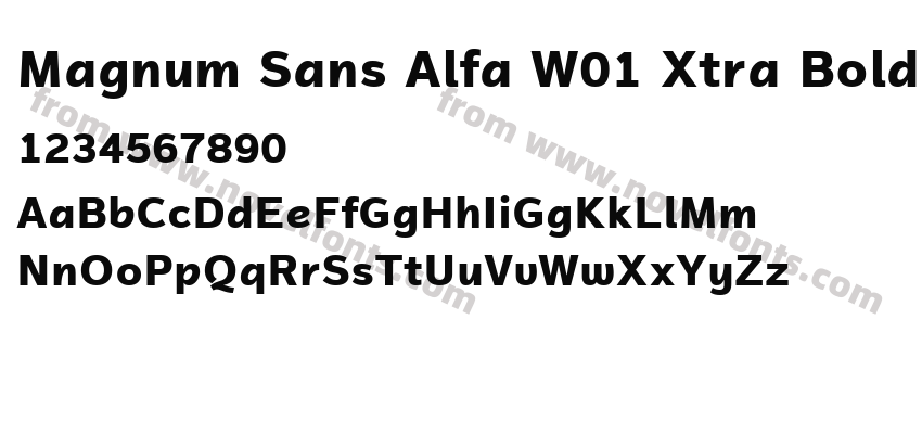 Magnum Sans Alfa W01 Xtra BoldPreview
