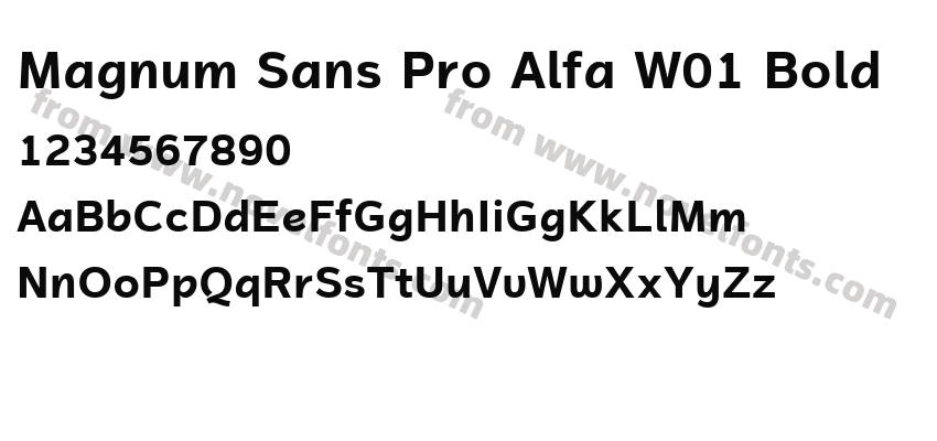 Magnum Sans Pro Alfa W01 BoldPreview