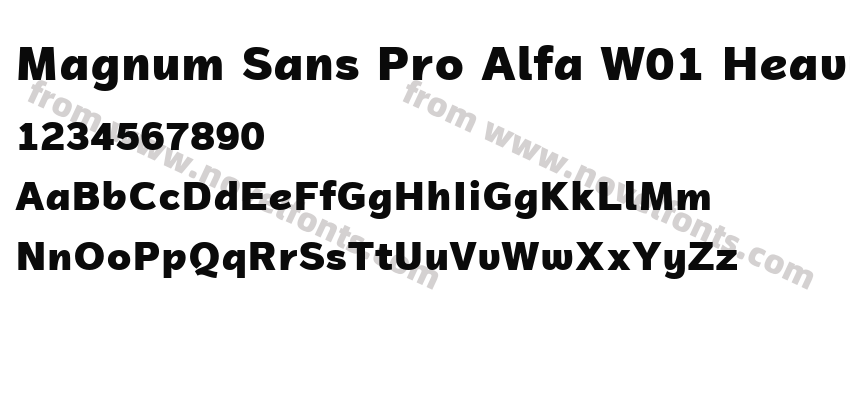 Magnum Sans Pro Alfa W01 HeavyPreview