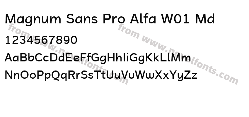 Magnum Sans Pro Alfa W01 MdPreview