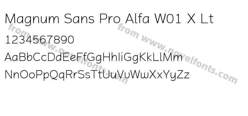 Magnum Sans Pro Alfa W01 X LtPreview