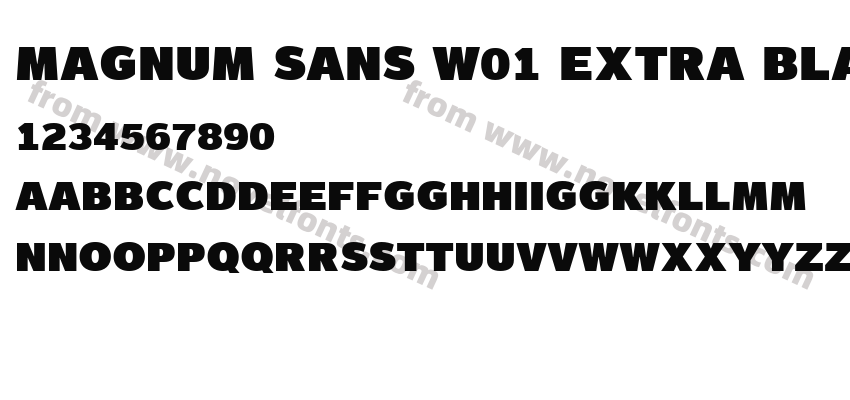 Magnum Sans W01 Extra BlackPreview