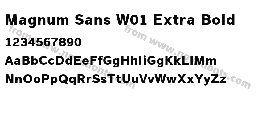 Magnum Sans W01 Extra BoldPreview