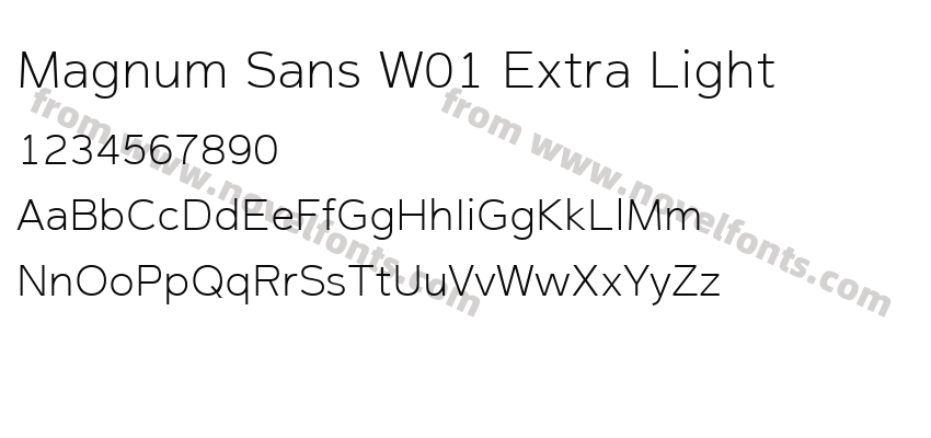 Magnum Sans W01 Extra LightPreview